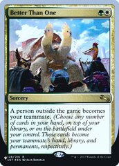 Better Than One - Foil - The List