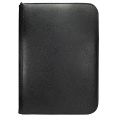 Ultra Pro - Vivid 4-Pocket Zippered PRO-Binder - Black