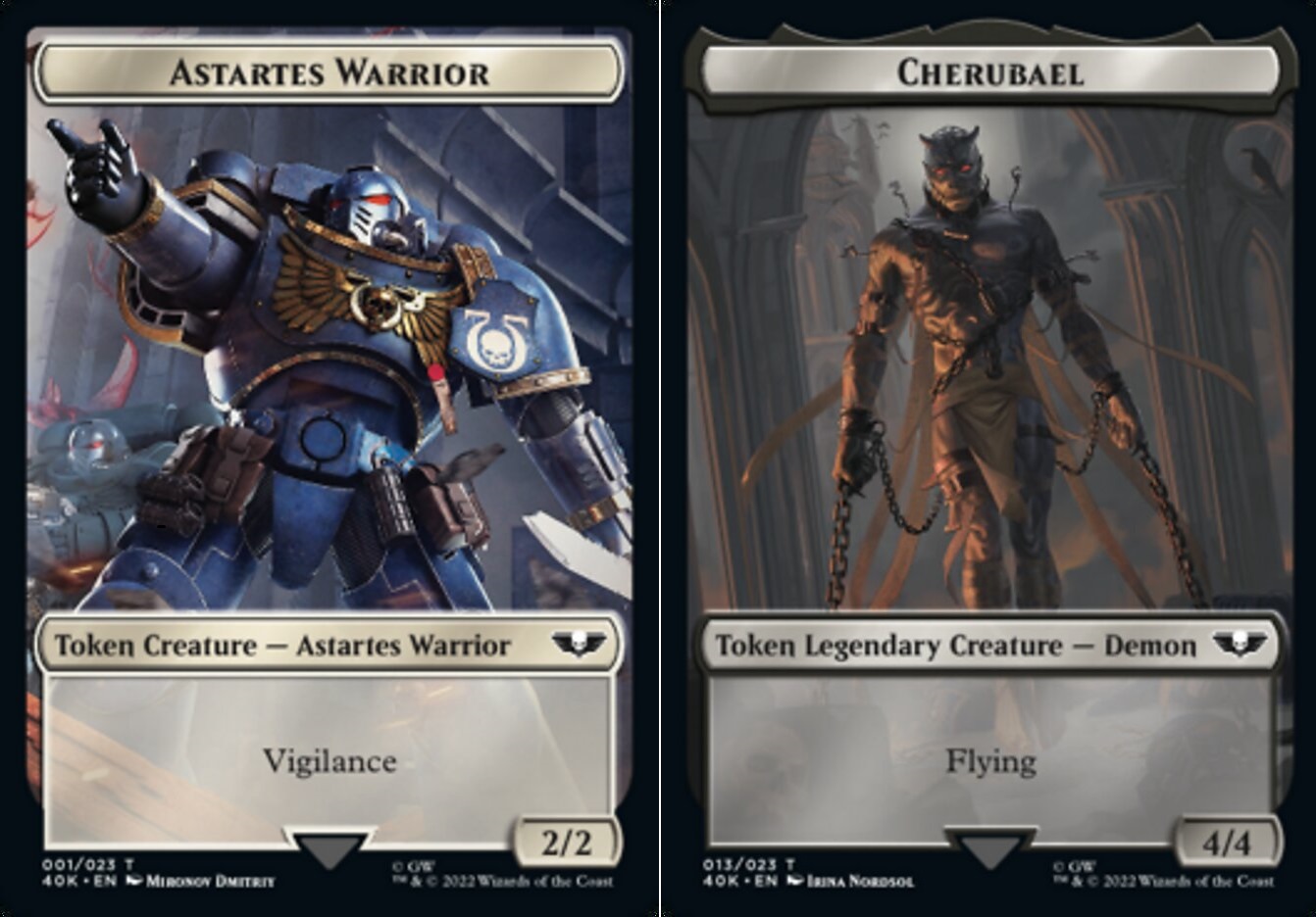 Astartes Warrior (001) // Cherubael Double-Sided Token