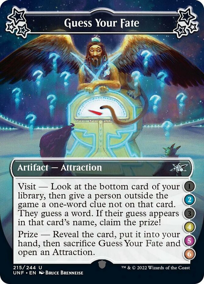 mtg play cards from outside the game Guess Your Fate (2-4-5-6) Light Play, English Magic the Gathering MTG  Unfinity