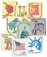 Collection of 9 Coil Stamps