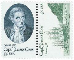 Captain Cook set of 2 stamps