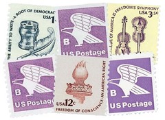 Regular Issue Coil Stamps, collection of 6