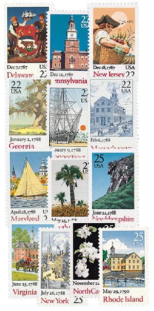 Bicentenary Statehood, set of 13 stamps