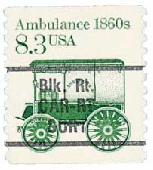 #2231 – 1986 8.3c 1860s Ambulance, precancel