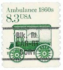 #2231 – 1986 8.3c 1860's Ambulance, precancel