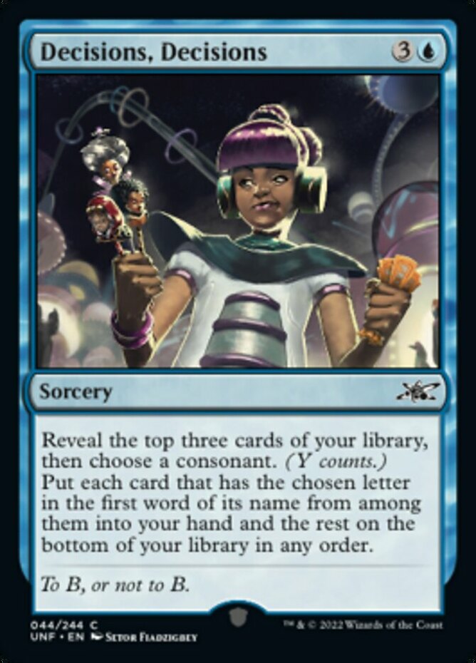 4x Decisions, Decisions - Foil MTG Unfinity NM Magic Foil