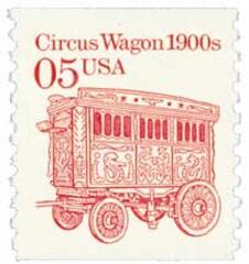 Transportation Series: Circus Wagon 1900s (cream background)