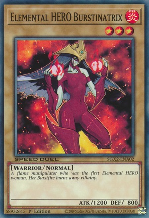 Elemental HERO Burstinatrix - SGX2-ENA02 - Common - 1st Edition
