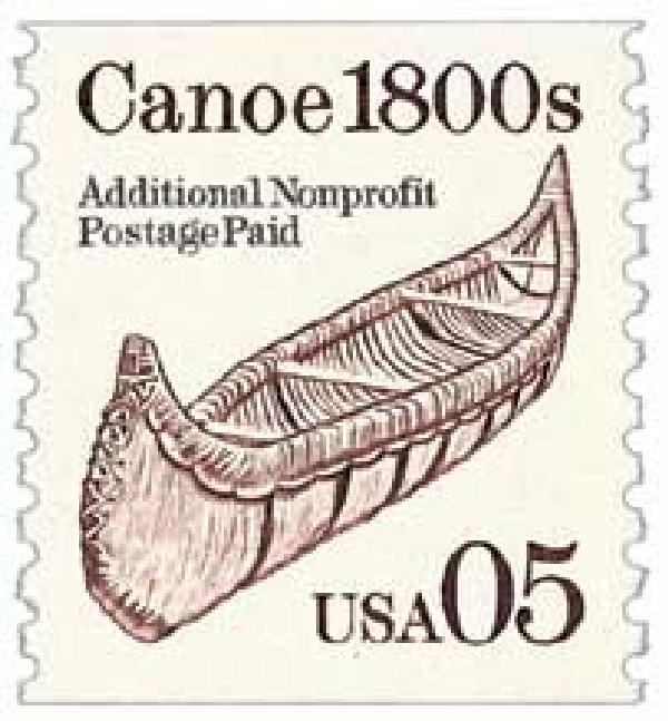 Transportation Series: Canoe, 1800s, brown