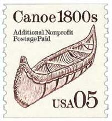 Transportation Series: Canoe, 1800s, brown