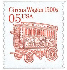 Transportation Series: Circus Wagon 1900s (white background)
