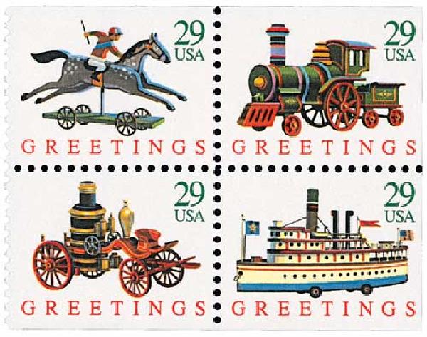 Contemporary Christmas: Toys, booklet stamps