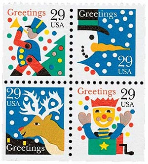 Contemporary Christmas: Greetings, booklet stamps