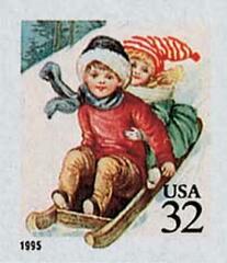 Contemporary Christmas: Children Sledding