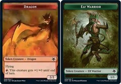 Dragon // Elf Warrior Double-sided Token