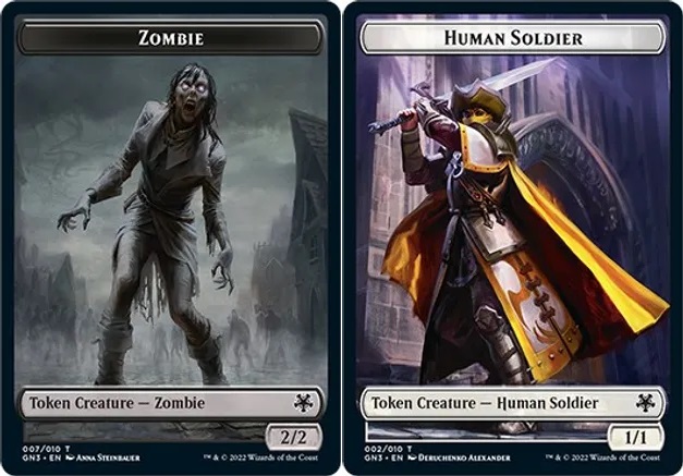 Zombie // Human Soldier Double-sided Token