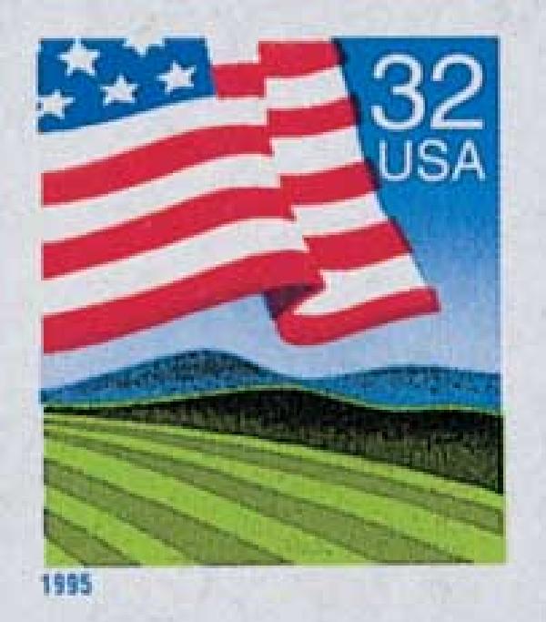 Flag Over Field, self-adhesive