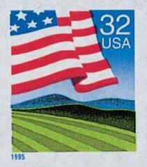 Flag Over Field, self-adhesive