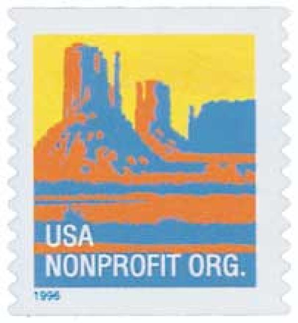 Butte, non-denominational, self-adhesive coil stamp