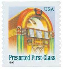 Juke Box, non-denominational, self-adhesive coil stamp