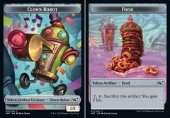 Clown Robot Token (003) // Food Token (011) - Foil