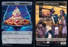 Food (010) // Zombie Employee (006) Double-Sided Token - Foil