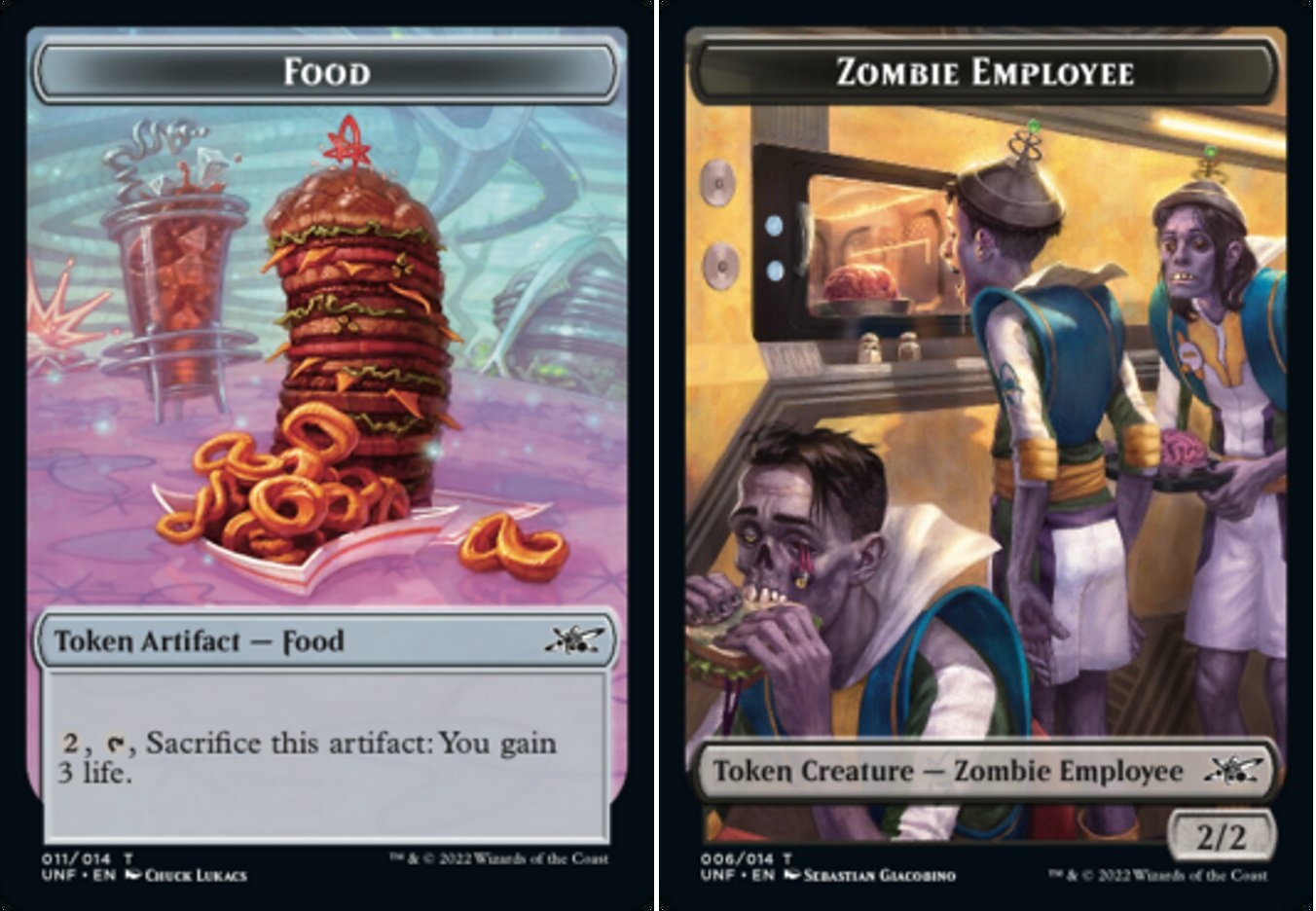 Food Token (011) // Zombie Employee Token - Foil