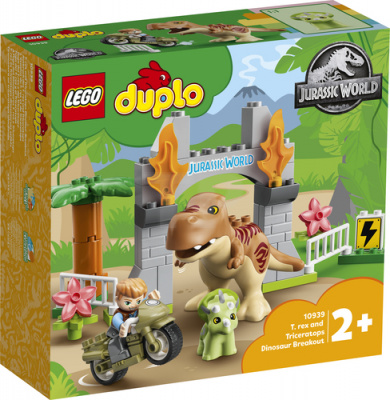 LEGO 10939 T. rex and Triceratops Dinosaur Breakout