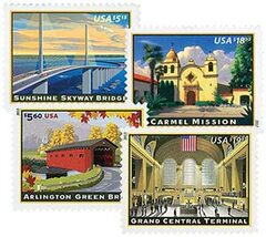 2012-13 Priority and Express Mail, collection of 4 stamps