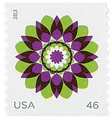 Kaleidoscope Flowers: Green and Purple