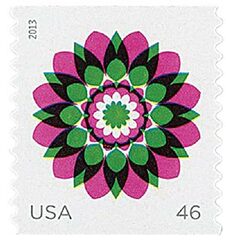 Kaleidoscope Flowers: Violet and Green