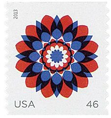 Kaleidoscope Flowers: Red and Blue