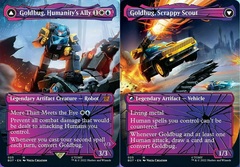 Goldbug, Humanity's Ally // Goldbug, Scrappy Scout (025) (Borderless) - Shattered Glass Foil