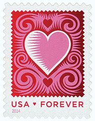 Class Forever Stamp - Love Series: Cut Paper Heart