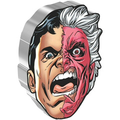 2022 1 oz Niue Silver Faces of Gotham Two Face Shaped Coin