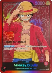 Monkey D. Luffy - ST01-001 - L - (Super Pre-Release Stamp)