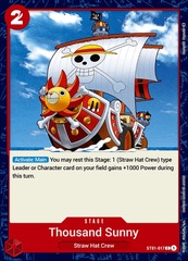 Thousand Sunny - ST01-017 - C - (Super Pre-Release Stamp)