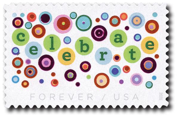2020 First-Class Forever Stamp - Lets Celebrate!