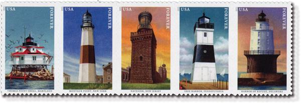 2021 First-Class Forever Stamps - Mid-Atlantic Lighthouses
