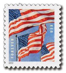 2022 First-Class Forever Stamp - Flags (Banknote Corporation of America, Sheet)