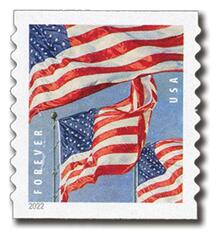 2022 First-Class Forever Stamp - Flags (Ashton-Potter, Coil)