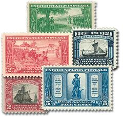 Complete Commemorative Year Set, 5 stamps