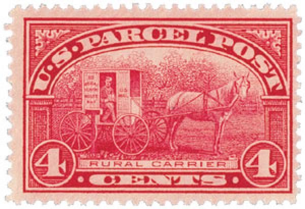 4c Parcel Post Stamp - Rural Carrier