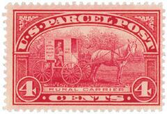 4c Parcel Post Stamp - Rural Carrier