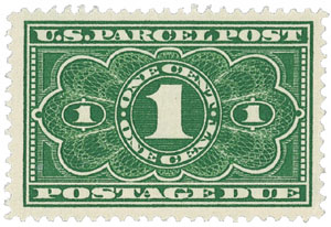 1c Parcel Post Due Stamp