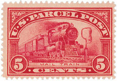 5c Parcel Post Stamp - Mail Train