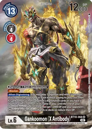 Gankoomon (X Antibody) - BT10-068 - SR - Alternate Art