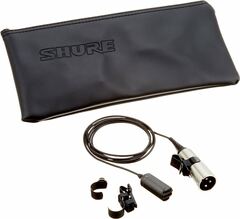 Shure SM11-CN Miniature Dynamic Lavalier Microphone with Tie Clasp Assembly, Tie Tack Assembly, Connector Belt Clip and Zippered Carrying Bag