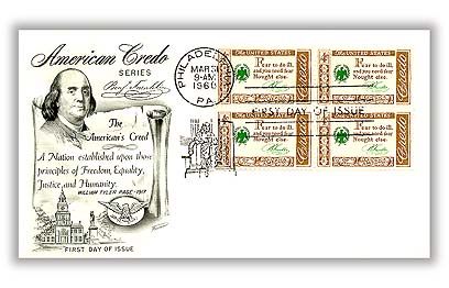 1960 4c American Credo: Benjamin Franklin